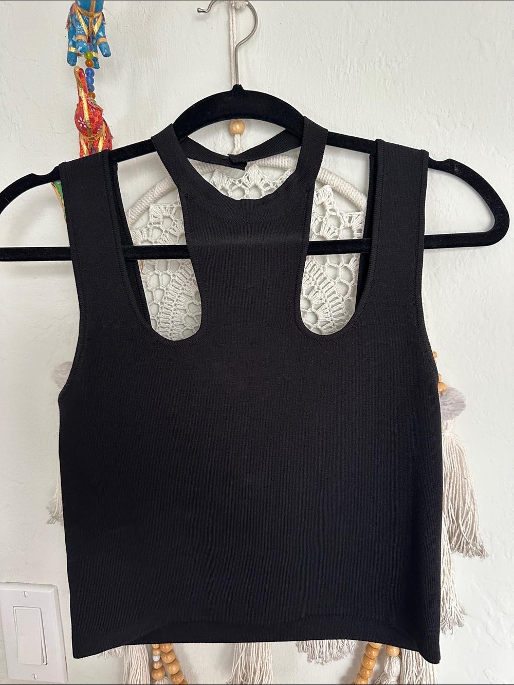 Zara button neck tank